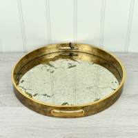 Abstract Gold & Mirrored Tray