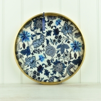 Blue Floral Tray