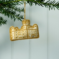 Gold Thread and Felt Christmas Decoration