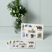 Downton style Postcard Pack of 4
