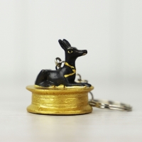 Jackal Laying keyring