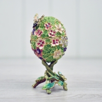 Floral Egg Trinket Box