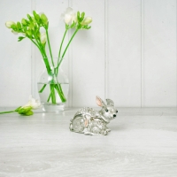 Grey Rabbit with Baby Trinket Box