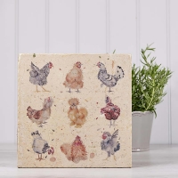 Heat Proof Mat with Chickens