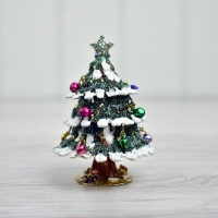 Large Christmas Tree Trinket Box