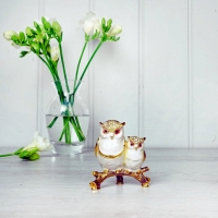 Mother & Baby Owl Trinket Box