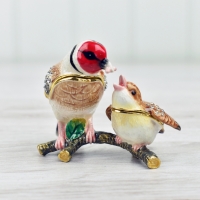 Mother & Chick Goldfinch Trinket Box