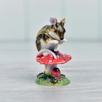 Mouse on a Toadstool Trinket Box