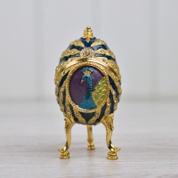 Peacock Egg Trinket Box