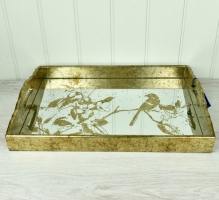 Rectangle Mirrored Bird Tray