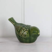 Small Green Ceramic Bird 