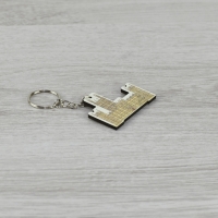 Wooden Castle Keyring 